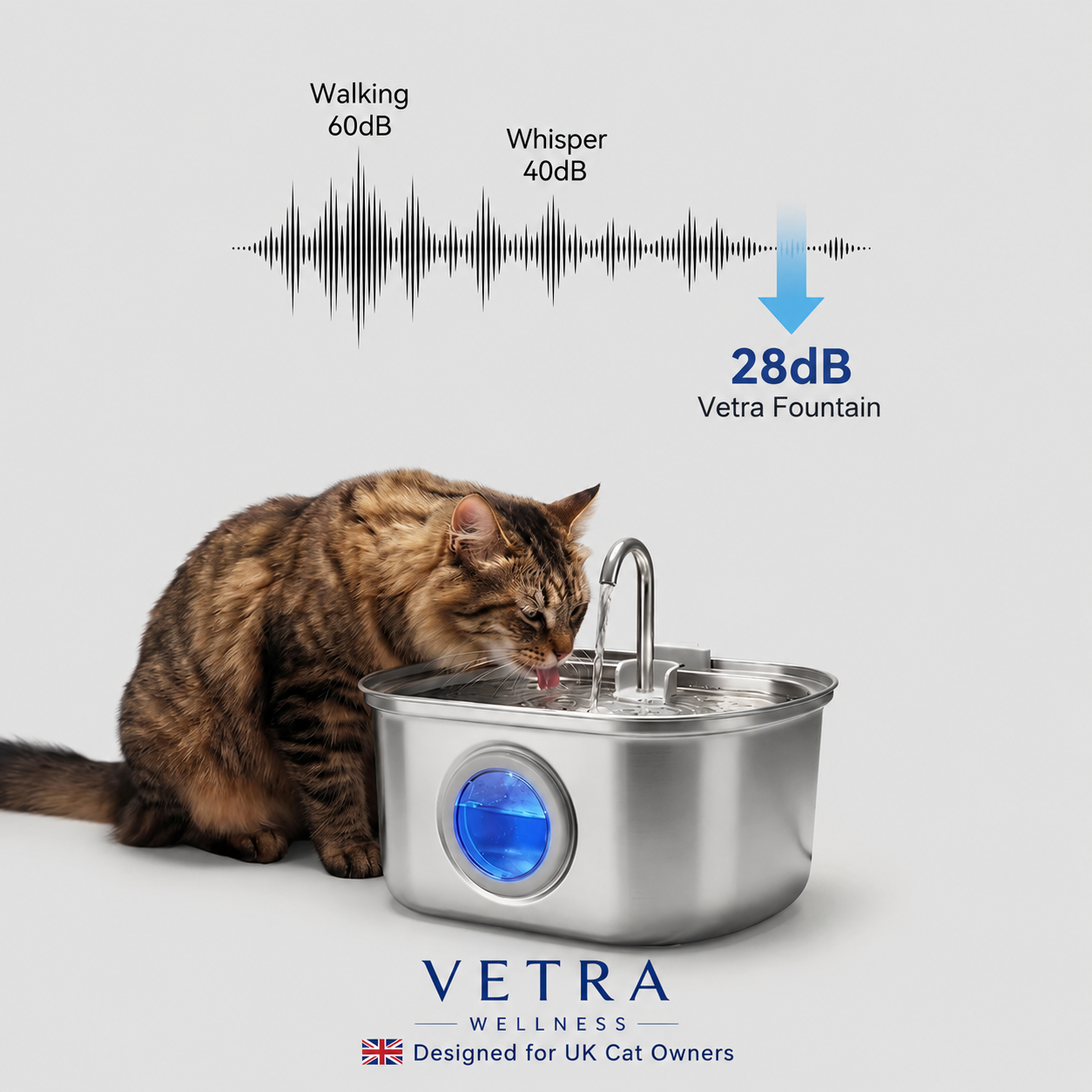 Vetra™ Stainless Steel Water Fountain